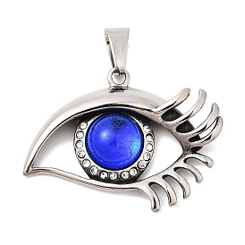 304 из нержавеющей стали горный хрусталь подвески, со стеклом, очарование глаз