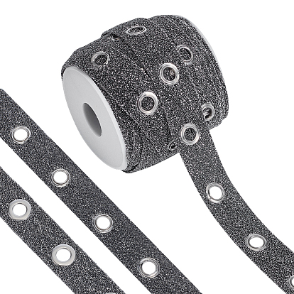 15 Ярды блестящей полиэстерной ленты с люверсами из нержавеющей стали, аксессуары для одежды