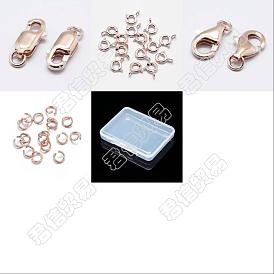 Diy jewelry making kits, incluyendo 304 anillas de acero inoxidable y 925 cierres de plata esterlina