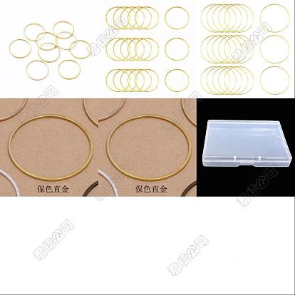 100Stück 5Stile Verbindungsringe aus Messing, Ring