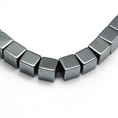 Grade AA Non-magnetic Synthetic Hematite Cube Beads Strands