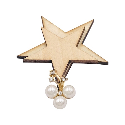 Сплав украсить, с бусинами абс и стразами, аксессуары для одежды, без кадмия и без свинца, цветок, золотой свет