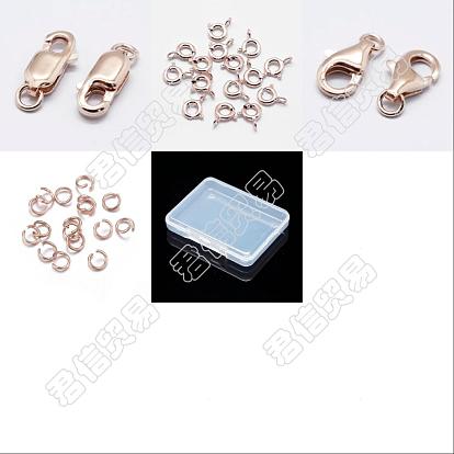 Diy jewelry making kits, incluyendo 304 anillas de acero inoxidable y 925 cierres de plata esterlina