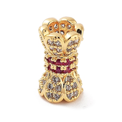 Латунный микропаве прозрачный кубический цирконий с покрытием из настоящего 18k золота