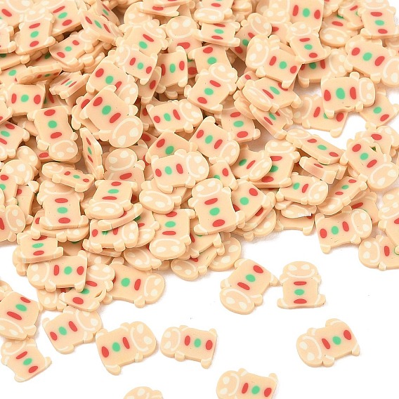 Christmas Handmade Polymer Clay Cabochons, Polymer Clay Slices for Resin Crafts & DIY Projects