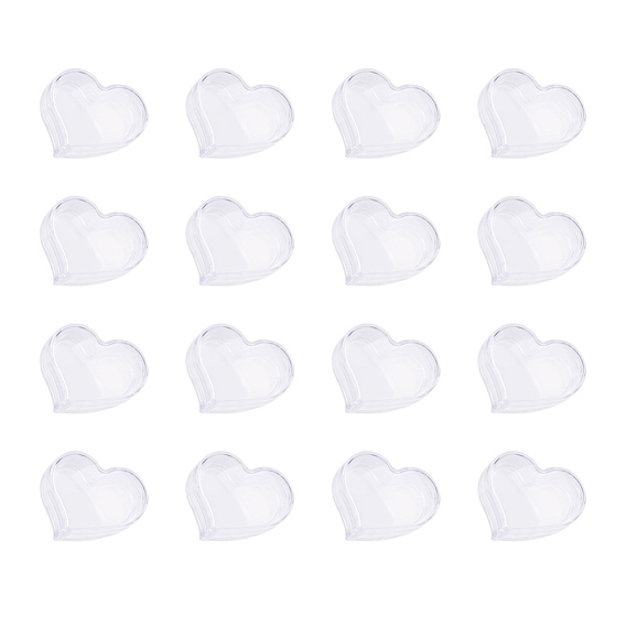 Plastic Bead Containers, Heart