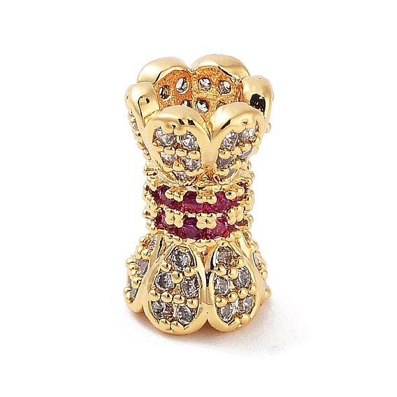 Латунный микропаве прозрачный кубический цирконий с покрытием из настоящего 18k золота