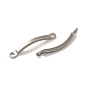 Ion Plating(IP) 304 Stainless Steel Connector Charms, Curved Bar Links