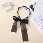 Simple Headband Hair Accessories with Ribbon Bow and Rhinestone - Elegant and Stylish.