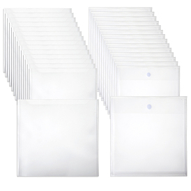 30шт. 2 виды пластиковых пакетов для документов, папки с застежкой, канцелярские, прямоугольные