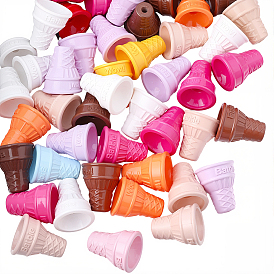 50шт. непрозрачные акриловые бусины, окрашенные методом запекания, рожок мороженого