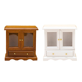 1 : meubles miniatures de style européen pour maison de poupée, modèle d'armoire miniature
