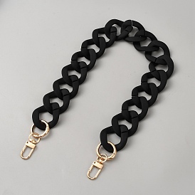 Прорезиненная акриловая витая цепочка для сумки, декоративные цепочки, Сплав с застежками, золотой свет