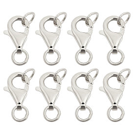 8 шт. 925 застежки-когти из стерлингового серебра, с прыжковых колец