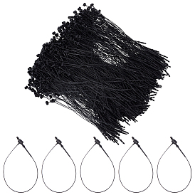 1000шт. пластиковая защелка, бирка, шнурок, завязки-крючки с застежкой-петлей