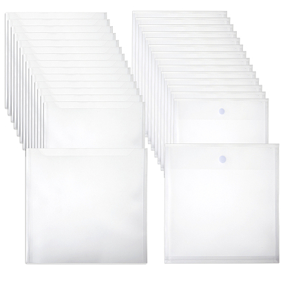 30шт. 2 виды пластиковых пакетов для документов, папки с застежкой, канцелярские, прямоугольные