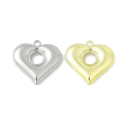 Crémaillère pendentifs en alliage placage, sans cadmium et sans plomb, charmes de coeur
