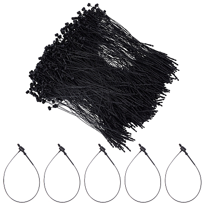 1000шт. пластиковая защелка, бирка, шнурок, завязки-крючки с застежкой-петлей