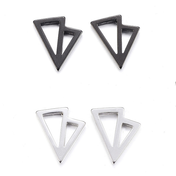 304 мочки ушей из нержавеющей стали, завинчивающиеся серьги, гипоаллергенные серьги, треугольные