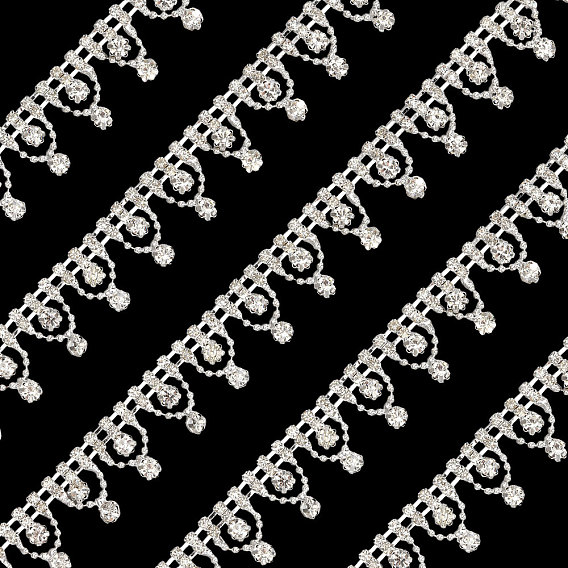 Цепочки из цветочного хрусталя и страз, отделка поддельным бриллиантом, с картонной карточкой