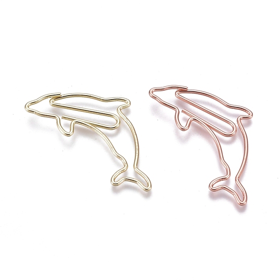 Dolphin Shape Iron Paper Clips, Cute Paper Clips, Funny Bookmark Marking Clips