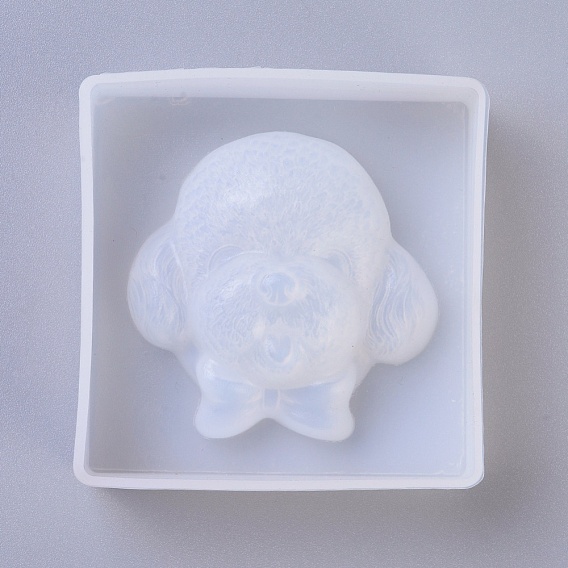 Puppy Silicone Molds, Resin Casting Molds, For UV Resin, Epoxy Resin Jewelry Making, Poodle Dog Head