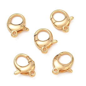 SHEGRACE Brass Lobster Claw Clasps, Oval, Cadmium Free & Lead Free & Nickel Free
