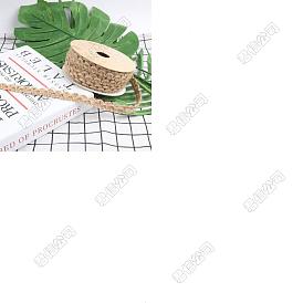 1 rouler des rubans de dentelle tressés en toile de jute, pour la décoration de fête de mariage