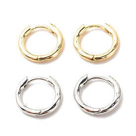 Brass Tubular Hoop Earrings for Women, Cadmium Free & Lead Free