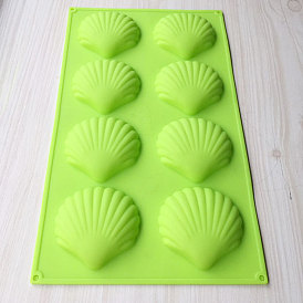 Moldes de silicona de calidad alimentaria con forma de concha, moldes para pasteles para hornear, galleta, chocolate, moldes de jabón