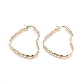 Серьги из 304 нержавеющей стали, гипоаллергенные серьги, сердце