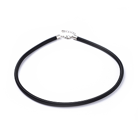 Silk Necklace Cord, with Brass Lobster Claw Clasp and Extended Chain, 18 inch