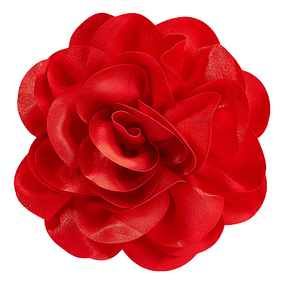 Броши-цветы из полиэстера, с железными контактами, для шитья украшений