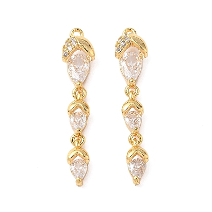 Латунные микро проложить кубического циркония подвески, фрукты, без никеля 