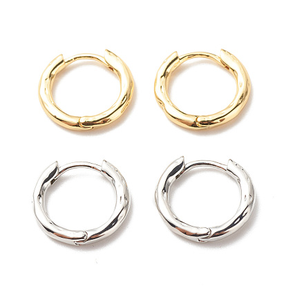 Brass Tubular Hoop Earrings for Women, Cadmium Free & Lead Free