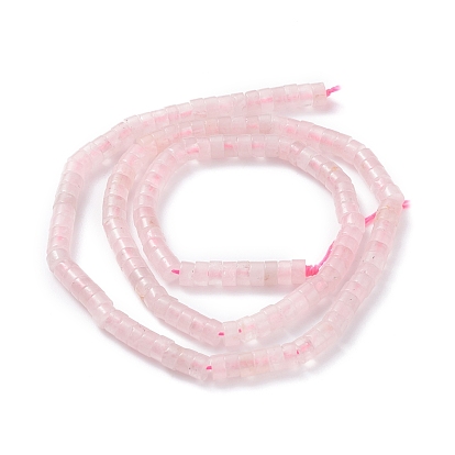 Natural aumentó de perlas de cuarzo hebras, perlas heishi, Disco redondo plano