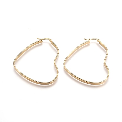 Серьги из 304 нержавеющей стали, гипоаллергенные серьги, сердце