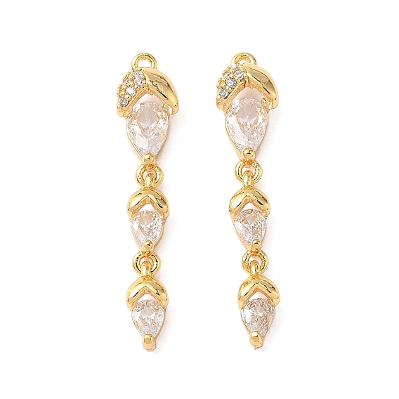 Латунные микро проложить кубического циркония подвески, фрукты, без никеля 