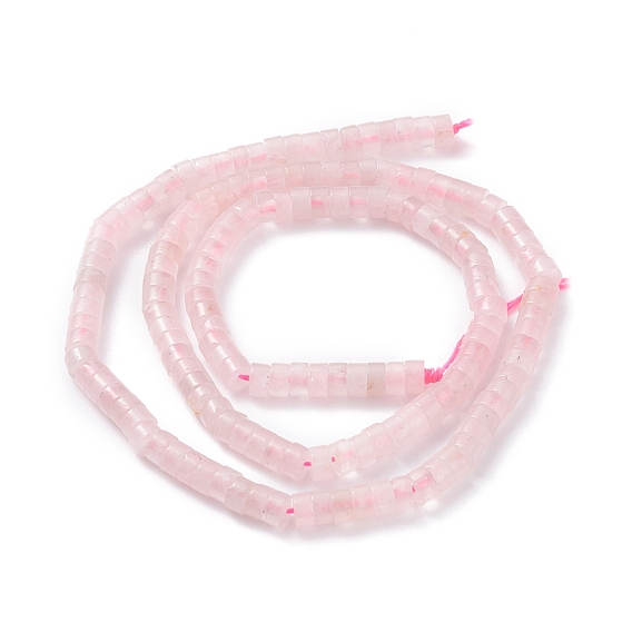 Natural aumentó de perlas de cuarzo hebras, perlas heishi, Disco redondo plano