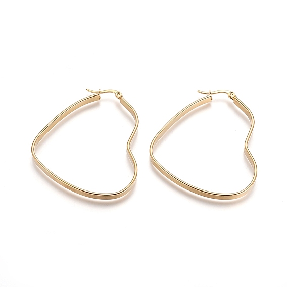 Серьги из 304 нержавеющей стали, гипоаллергенные серьги, сердце