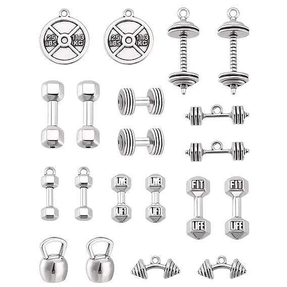 32 шт. 8 стили тибетские подвески и комплекты фурнитуры из сплава бусин, штанга