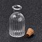 Glass Cork Bottles, Glass Empty Wishing Bottles, Food Play Scene Miniature Model, for DIY Craft Dollhouse Accessories
