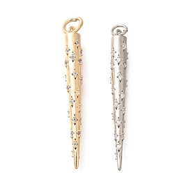 Латунные микро проложить кубического циркония подвески, без кадмия, без никеля и без свинца, конус прелести, с целью перехода в кольце