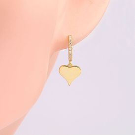 925 Silver Heart-shaped Earrings - French Fashion, Fairy Design, Unique, Elegant.