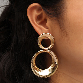 Jewelry Fashion Personality Metal Circle Earrings Exaggerated Sexy Geometric Earrings