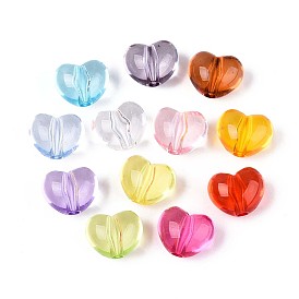 Прозрачные акриловые бусины, сердце