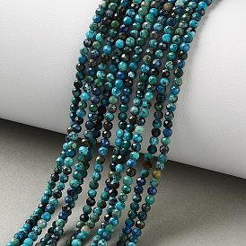 Природные хризоколлу бисер нитей, граненые, круглые, класс АА