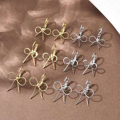 Серьги-гвоздики с застежкой-бабочкой из латуни, без никеля 