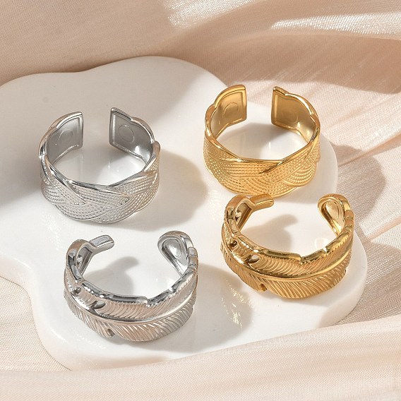 304 открытые кольца-манжеты из нержавеющей стали для женщин