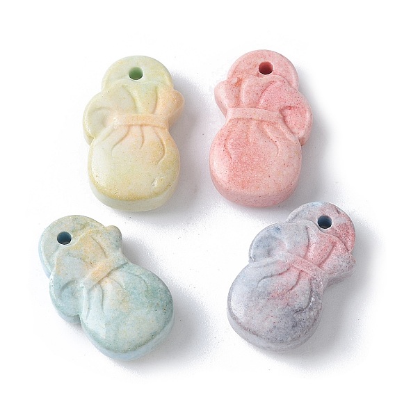 Подвески из натурального радужного алашанского агата, окрашенные, подвески для монетных мешочков